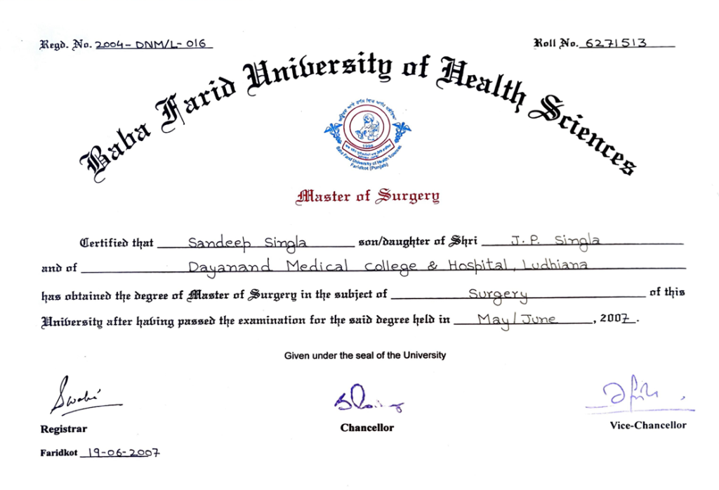 Master Of Surgery
